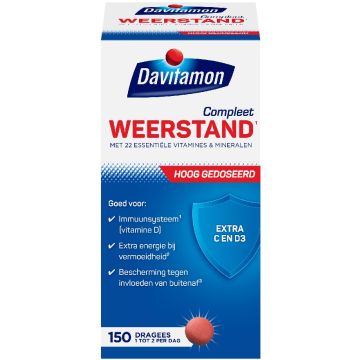 DAVITAMON COMPLEET WEERSTAND FORTE BOSVRUCHTENSMAAK DRAGEES 150 STUKS (THT 05/2026)