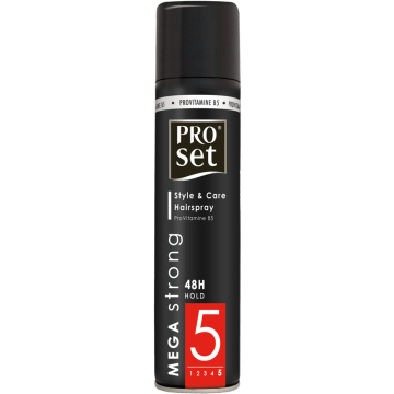 PROSET MEGA STRONG (PROSET) MEGA STRONG HAIRSPRAY HAARLAK SPUITBUS 300 ML (DOP BESCHADIGD)