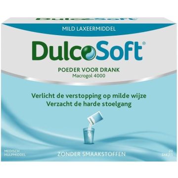 DULCOSOFT POEDER VOOR DRANK LAXEERMIDDEL SACHETS DOOSJE 20 STUKS (DOOSJE BESCHADIGD)