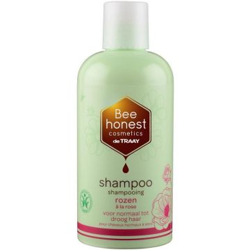DE TRAAY BEE HONEST ROZEN VOOR NORMAAL &amp; DROOG HAAR SHAMPOO FLACON 250 ML
