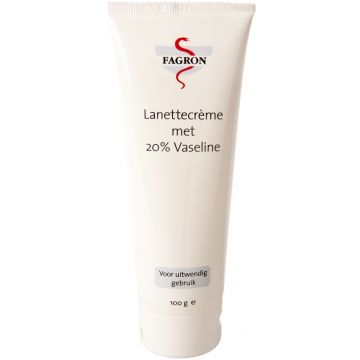 FAGRON LANETTECREME MET 20% VASELINE TUBE 100 GRAM