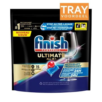 FINISH ULTIMATE POWERBALL ALL IN 1 VAATWASCAPSULES 7 X 15 STUKS
