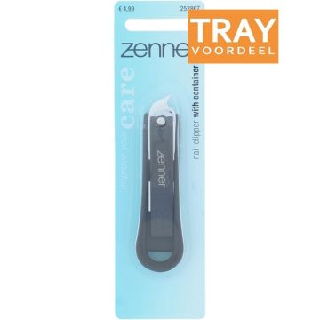 ZENNER SOFTGRIP GRIJS NAGELKNIPPER 2 X 1 STUK