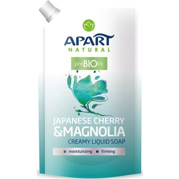 APART NATURAL JAPENESE CHERRY & MAGNOLIA CREAMY LIQUID SOAP VLOEIBARE ZEEP (NAVULLING) 400 ML