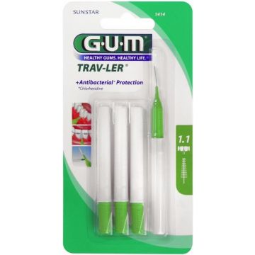 GUM TRAV-LER (GUM) TRAV-LER 1.1 MM TANDENRAGERS PAK 4 STUKS