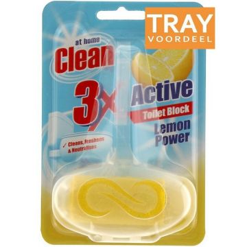 AT HOME CLEAN LEMON POWER TOILETBLOK TRAY 24 X 40 GRAM