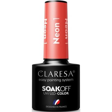 CLARESA COLOR SOAK OFF NEON 01 UV/LED GELLAK POTJE 5 GRAM
