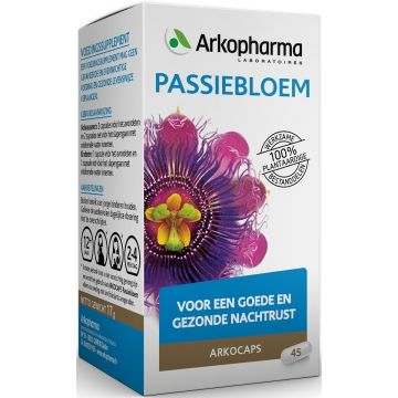 ARKOPHARMA ARKOCAPS PASSIEBLOEM VOOR EEN GOEDE EN GEZONDE NACHTRUST CAPSULES POT 45 STUKS
