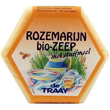 DE TRAAY BEE HONEST ROZEMARIJN BIO-ZEEP 100 GRAM