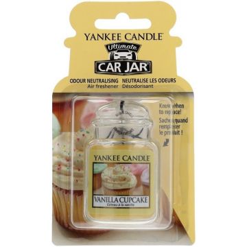 YANKEE CANDLE VANILLA CUPCAKE CAR JAR AUTOLUCHTVERFRISSER 30 GRAM