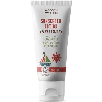 WOODEN SPOON BABY & FAMILY SPF 50 SUNSCREEN LOTION ZONNEBRANDLOTION 100 ML