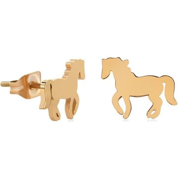 TROLI GOLD-PLATED PAARD OORKNOPJES 1 PAAR