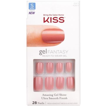 KISS GEL FANTASY WHATEVER-BRIGHT RED NEPNAGELS DOOSJE 24 STUKS