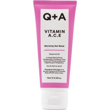 Q+A VITAMIN A.C.E. WARMING GEL MASK GEZICHTSMASKER TUBE 75 ML