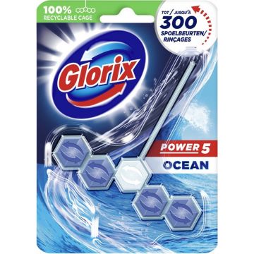 GLORIX POWER 5 (GLORIX) POWER 5 OCEAN TOILETBLOK PAK 55 GRAM