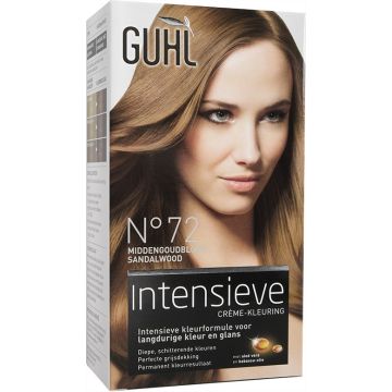GUHL INTENSIEVE CREME-KLEURING NO. 72 MIDDENGOUDBLOND 1 STUK