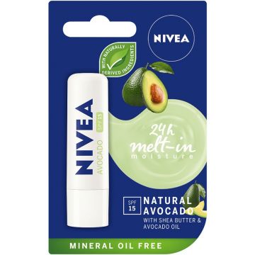 NIVEA NATURAL AVOCADO LIPPENBALSEM STICK 4,8 GRAM