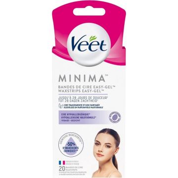 VEET MINIMA (VEET) MINIMA EASY-GEL GEZICHT WAXSTRIPS DOOSJE 20 STUKS