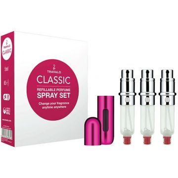 TRAVALO CLASSIC HD (TRAVALO) CLASSIC HD REFILLABLE PERFUME SPRAY PINK SET 1 STUK