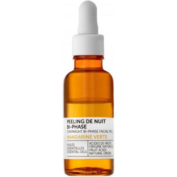 DECLEOR GREEN MANDARIN (DECLEOR) GREEN MANDARIN OVERNIGHT BI-PHASE FACIAL PEEL GEZICHTSSERUM DRUPPELAAR 30 ML