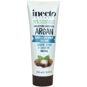 INECTO NATURALS ARGAN (INECTO) ARGANMOISTURE MIRICLE ARGAN BATH & SHOWER CREAM DOUCHECREME TUBE 250 ML