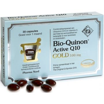 PHARMA NORD BIO-QUINON Q10 GOLD 100 MG VOEDINGSSUPPLEMENT DOOSJE 30 STUKS