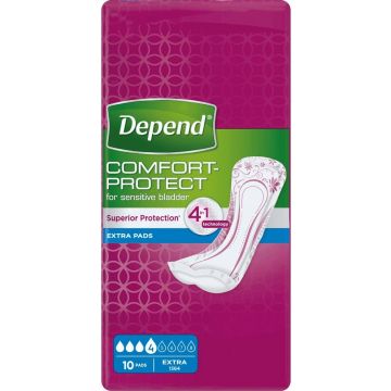 DEPEND COMFORT PROTECT EXTRA VERBAND PAK 10 STUKS