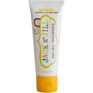 JACK 'N JILL NATURAL BANANA TOOTHPASTE TANDPASTA TUBE 50 GRAM