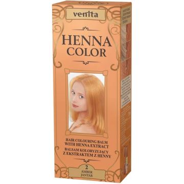 VENITA HENNA COLOR (VENITA) HENNA COLOR 2 AMBER HAIR COLOURING BALM DOOSJE 75 ML