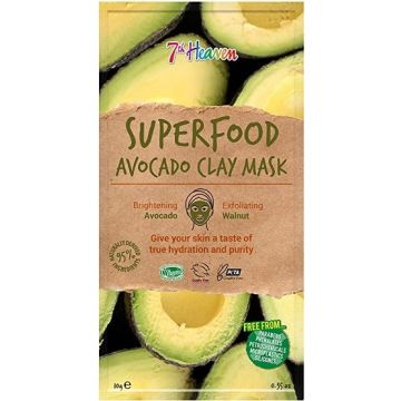 7TH HEAVEN SUPERFOOD (7TH HEAVEN) SUPERFOOD AVOCADO CLAY MASK GEZICHTSMASKER ZAKJE 10 ML