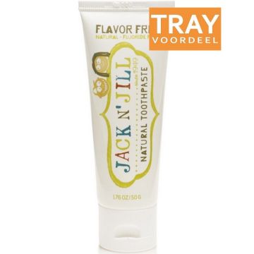 JACK 'N JILL FLAVOR FREE NATURAL TOOTHPASTE TANDPASTA TRAY 6 X 50 GRAM