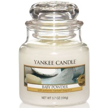 YANKEE CANDLE BABY POWDER GEURKAARS POT 104 GRAM