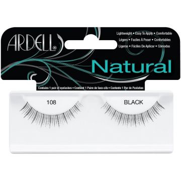 ARDELL NATURAL (ARDELL) NATURAL 108 BLACK LASHES NEPWIMPERS 1 PAAR