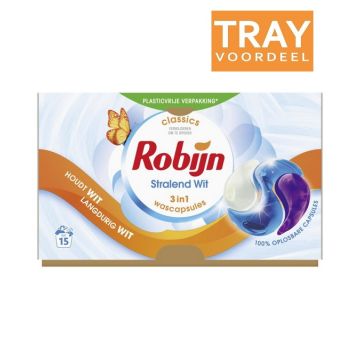 ROBIJN STRALEND WIT 3-IN-1 WASMIDDEL CAPSULES 4 X 15 STUKS