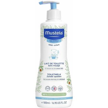 MUSTELA BEBE TOILETMELK ZONDER SPOELEN BODYMELK POMP 500 ML