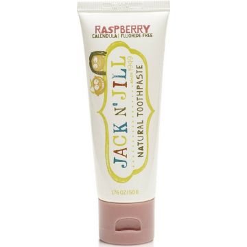 JACK 'N JILL NATURAL RASPBERRY TOOTHPASTE TANDPASTA TUBE 50 GRAM
