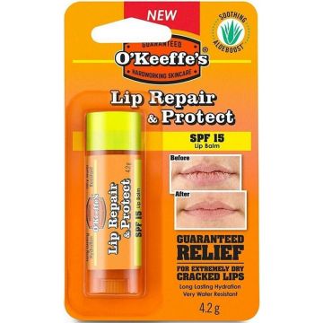 O'KEEFFE'S LIP REPAIR (O KEEFFE'S) LIP REPAIR & PROTECT SPF15 LIPPENBALSEM STICK 4,2 GRAM