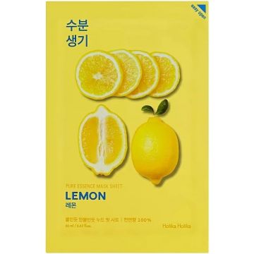 HOLIKA HOLIKA PURE ESSENCE (HOLIKA HOLIKA) PURE ESSENCE MASK SHEET LEMON GEZICHTSMASKER ZAKJE 20 ML