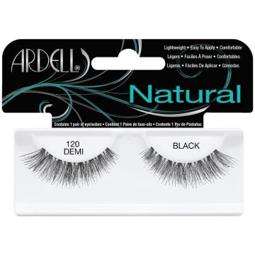 ARDELL NATURAL (ARDELL) NATURAL FALSE EYELASHES 120 DEMI BLACK NEPWIMPERS DOOSJE 1 PAAR