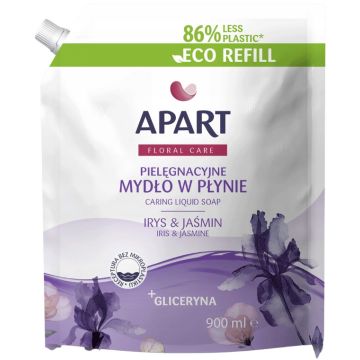 APART FLORAL CARE IRIS & JASMINE CARING LIQUID SOAP VLOEIBARE ZEEP (NAVULLING) 900 ML