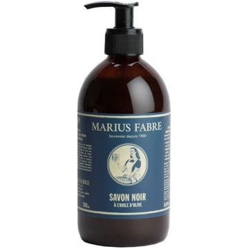 MARIUS FABRE OLIVE OIL BLACK LIQUID SOAP VLOEIBARE ZEEP POMP 500 ML