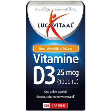 LUCOVITAAL VITAMINE D3 25 MCG CAPSULES POT 120 STUKS