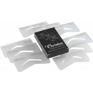 CHRISTIAN FAYE EYEBROW MYSTERIOUS/SEDUCTIVE/SOPHISTICATED STENCIL SET 1 STUK