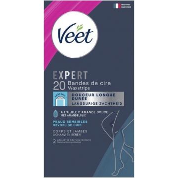 VEET EXPERT (VEET) EXPERT GEVOELIGE HUID LICHAAM & BENEN ONTHARINGSSTRIPS DOOSJE 20 STUKS