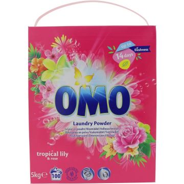 OMO TROPICAL LILY & ROSE WASPOEDER PAK 5000 GRAM