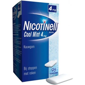 NICOTINELL KAUWGOM COOL MINT 4 MG DOOSJE 96 STUKS