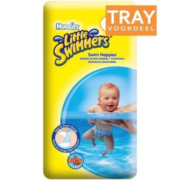 HUGGIES LITTLE SWIMMERS 2-3 3 KG-6 KG ZWEMLUIERS TRAY 3 X 12 STUKS