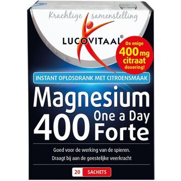 LUCOVITAAL MAGNESIUM 400 FORTE SACHETS DOOSJE 20 STUKS