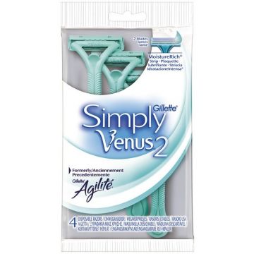 GILLETTE SIMPLY VENUS 2 (GILLETTE) 2 WEGWERPMESJES PAK 4 STUKS