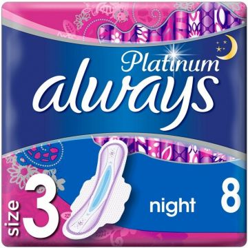 ALWAYS PLATINUM (ALWAYS) PLATINUM NIGHT WINGS MAANDVERBAND 8 STUKS